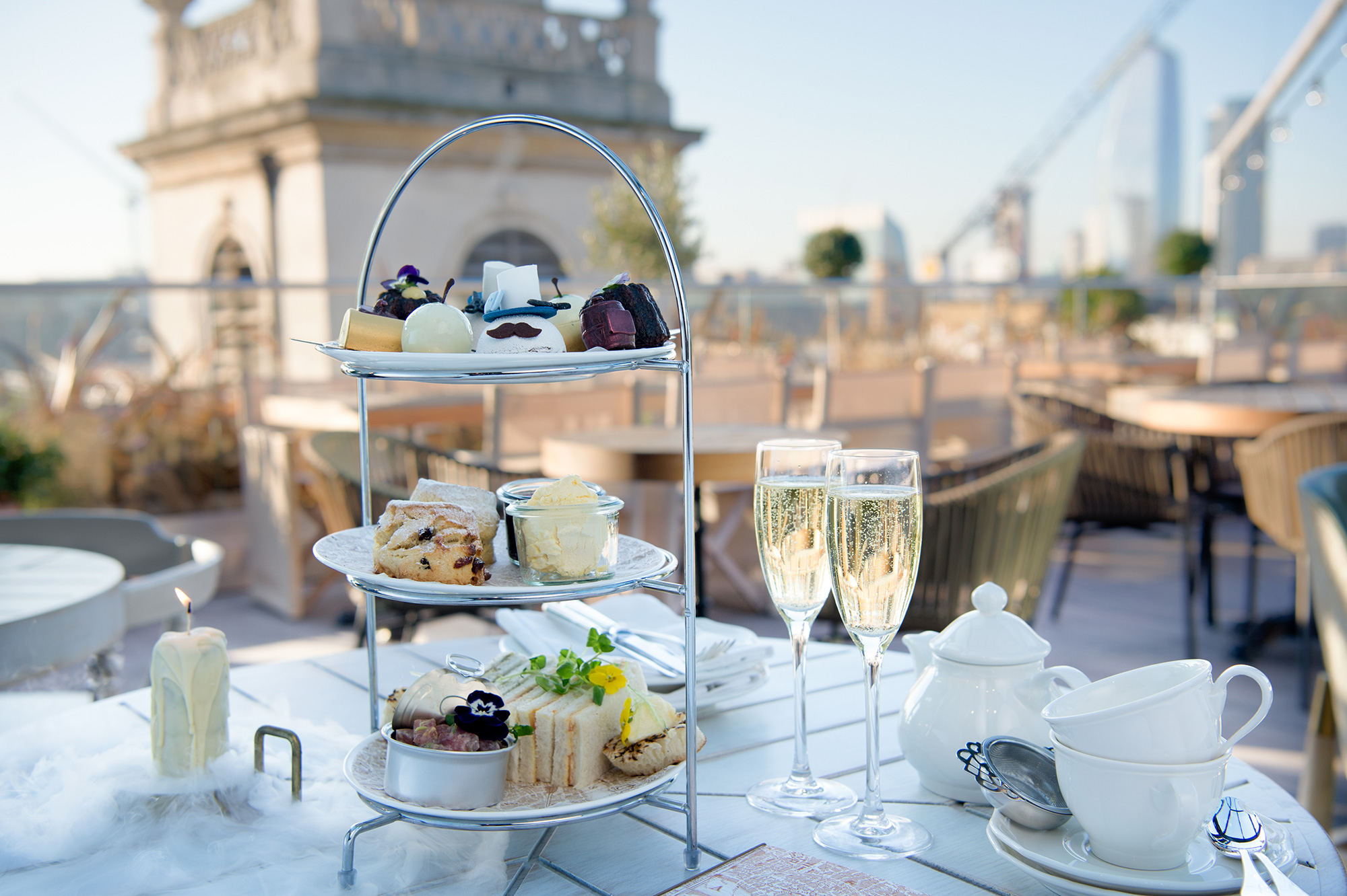 The Guilds of the City Afternoon Tea at the Mercer Roof Terrace at the Vintry & Mercer hotel. Image: Amy-Murrell