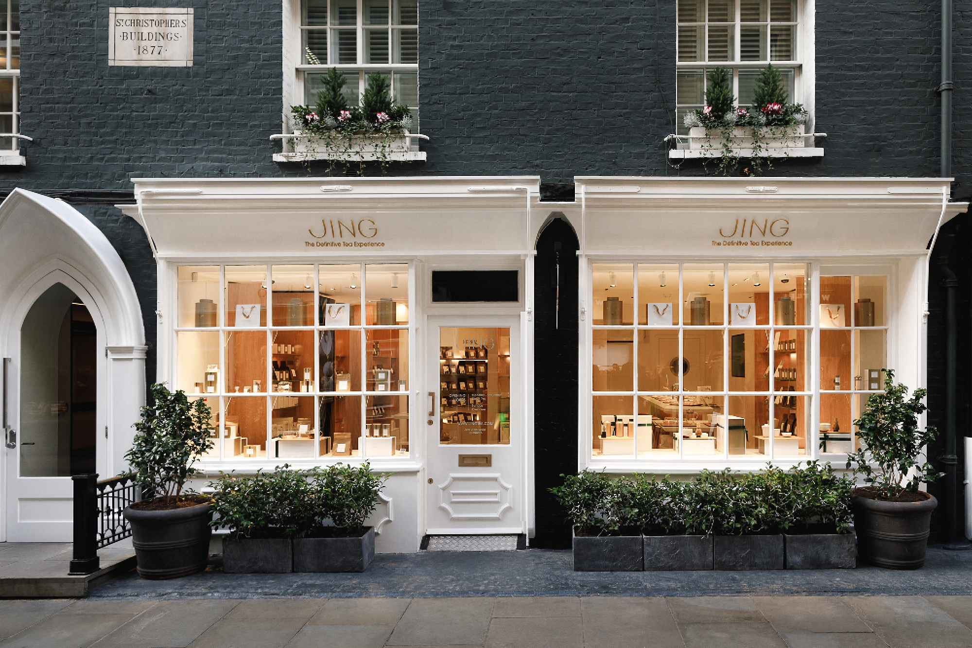 The Jing Tea boutique at St Christopher's Place, London