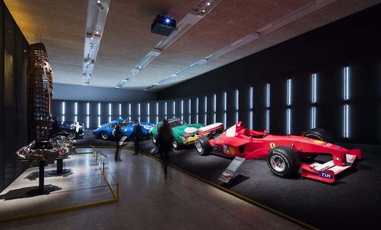 Ferrari Exhbition at the Design Museum. Photograph: Luke Hayes