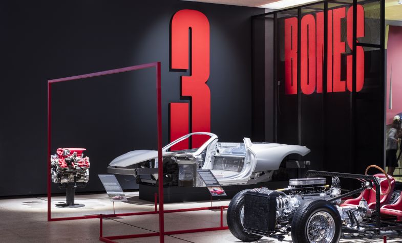 Ferrari Under The Skin Exhibition at the Design Museum. Photograph: Luke Hayes