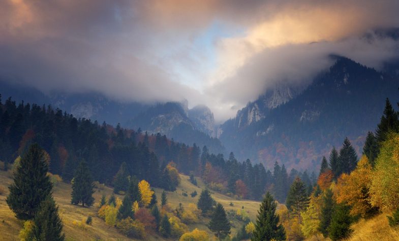 The beautiful landscape of Transylvania, Romania