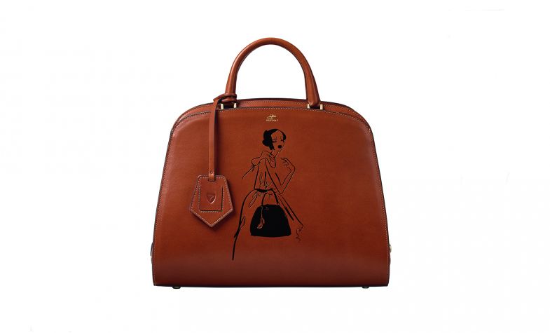 Giles x Aspinal Hepburn Bag in Smooth Tan