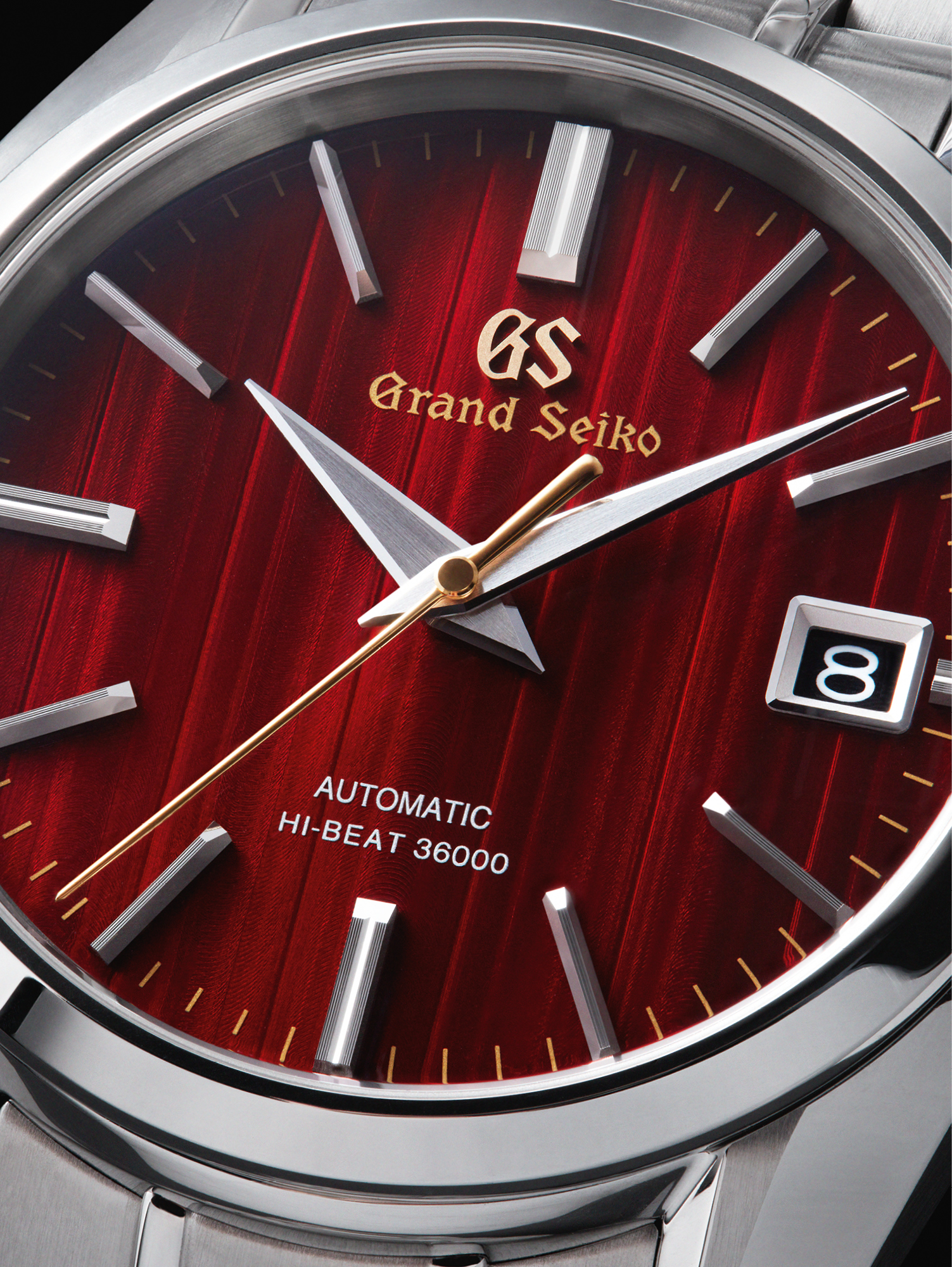 Expressing the scenery of autumn in Japan, the Limited Edition Grand Seiko Heritage incorporates 37 jewels and a date display on the dial and a serial number engraved on the case back. £6,000, GRAND SEIKO