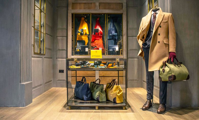 Ettinger Accessories Room at Gieves & Hawkes' flagship store at No.1 Savile Row