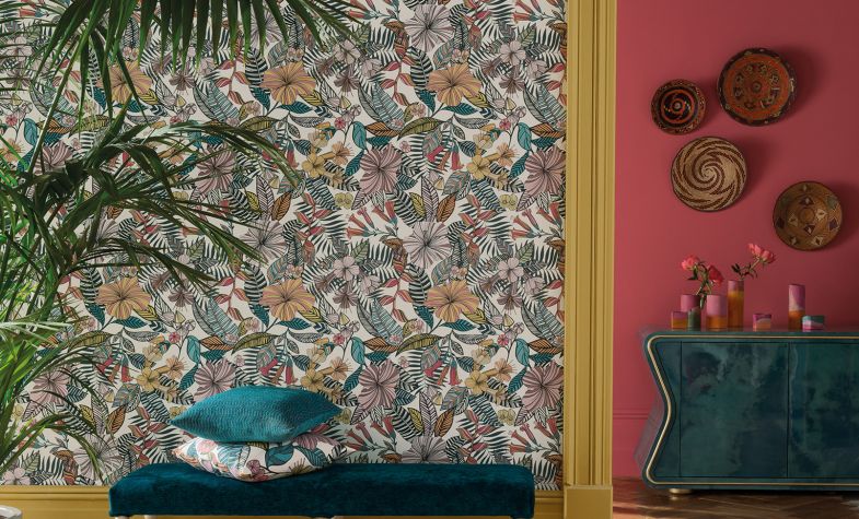 The Deya collection for Osborne & Little features wallpaper and fabrics