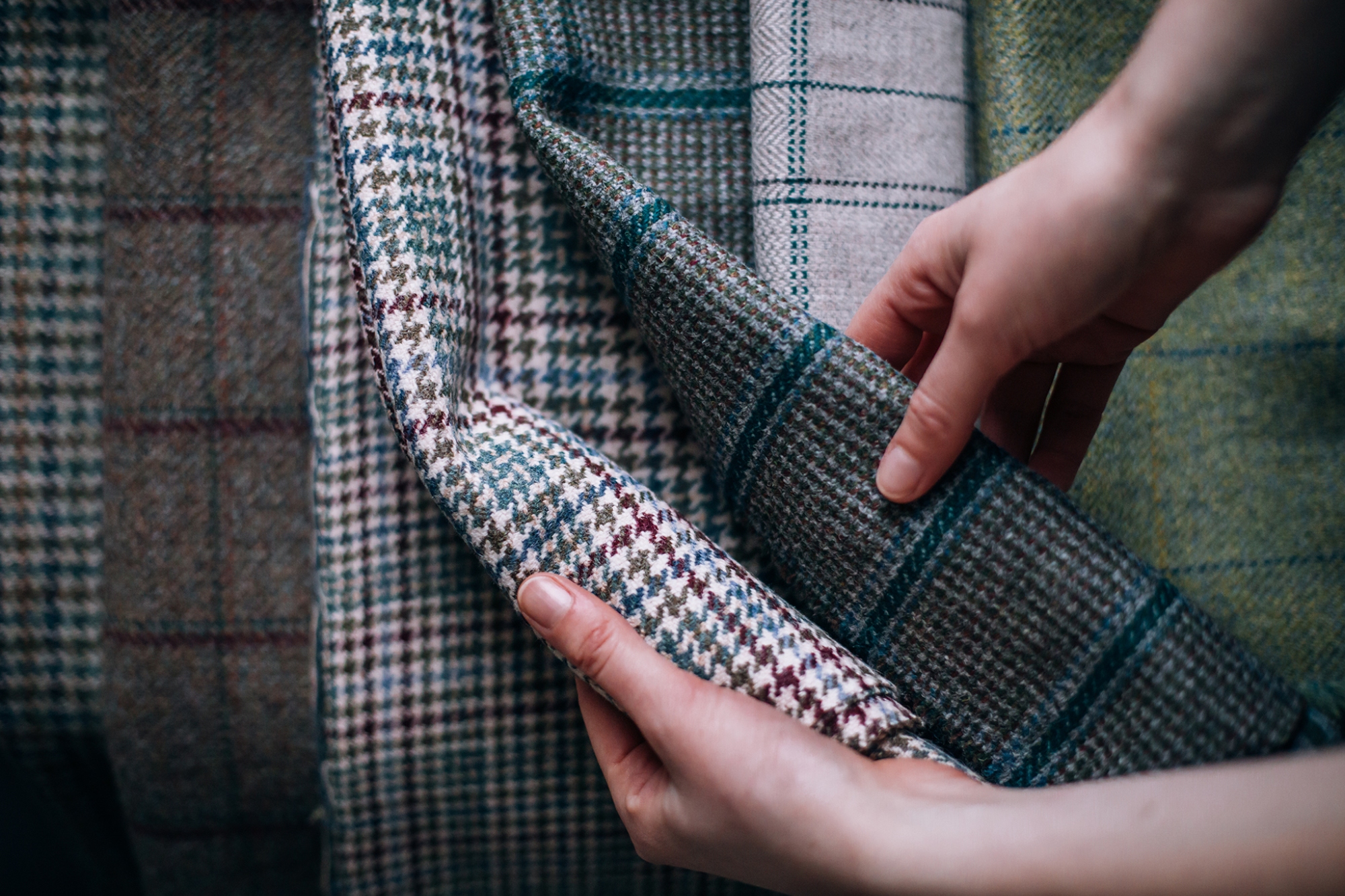 Araminta Campbell's eponymous label creates textiles such as handwoven alpaca and heritage tweed