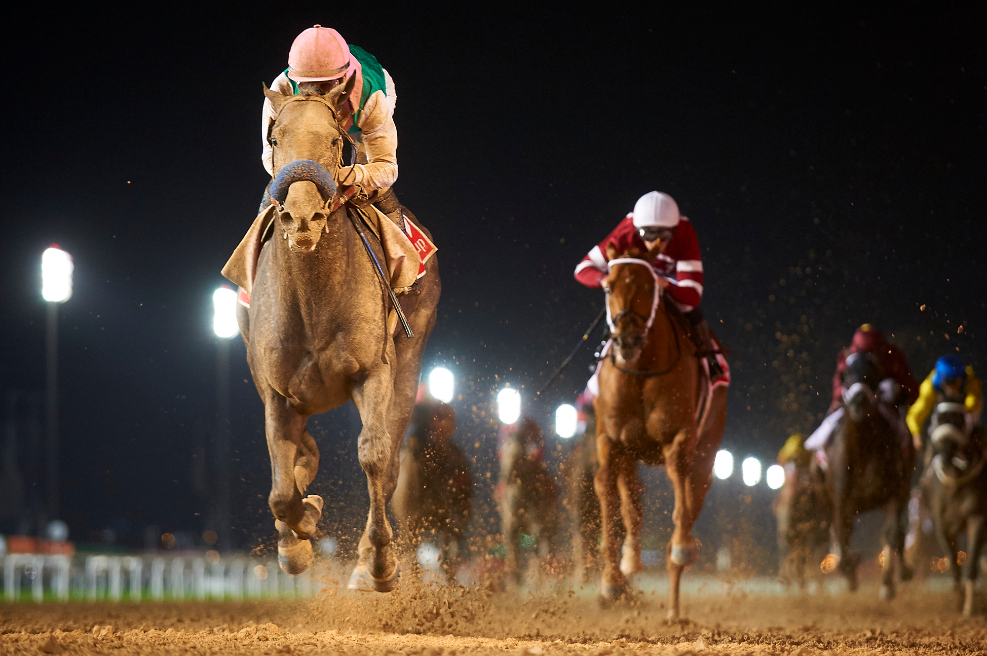 Arrogate wins the Dubai World Sponsored by Emirates Airline at the DWC at Meydan on March 25th 2017 Must credit ©Andrew Watkins DRC