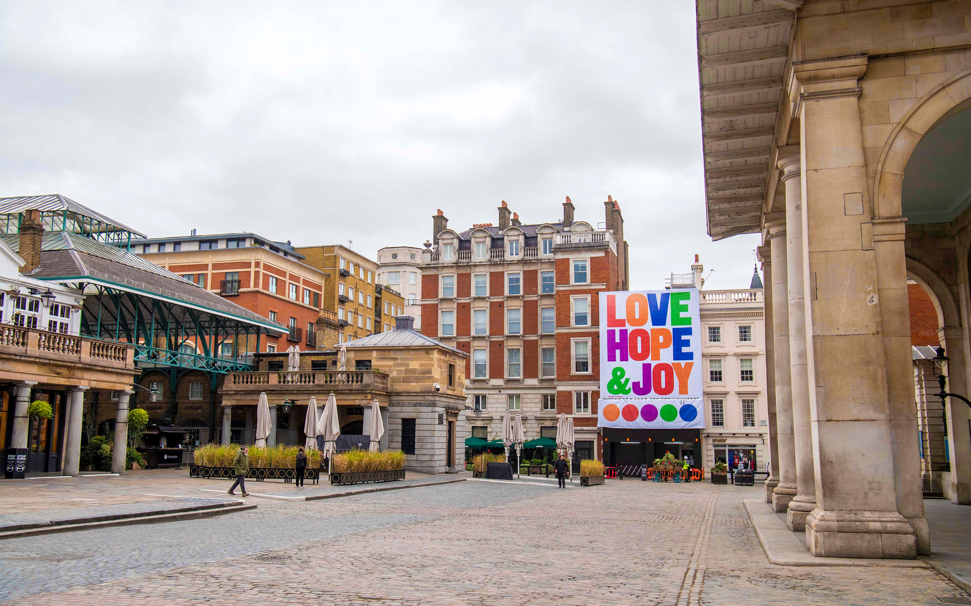 Love, Hope & Joy is Anthony Burrill's love note to London and the world