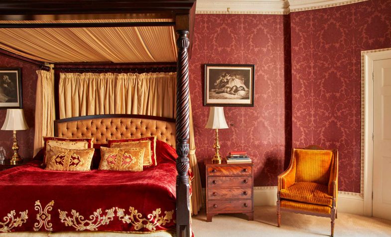 The ornate Drury Lowe Feature Room is one of the tempting bedrooms at Home House