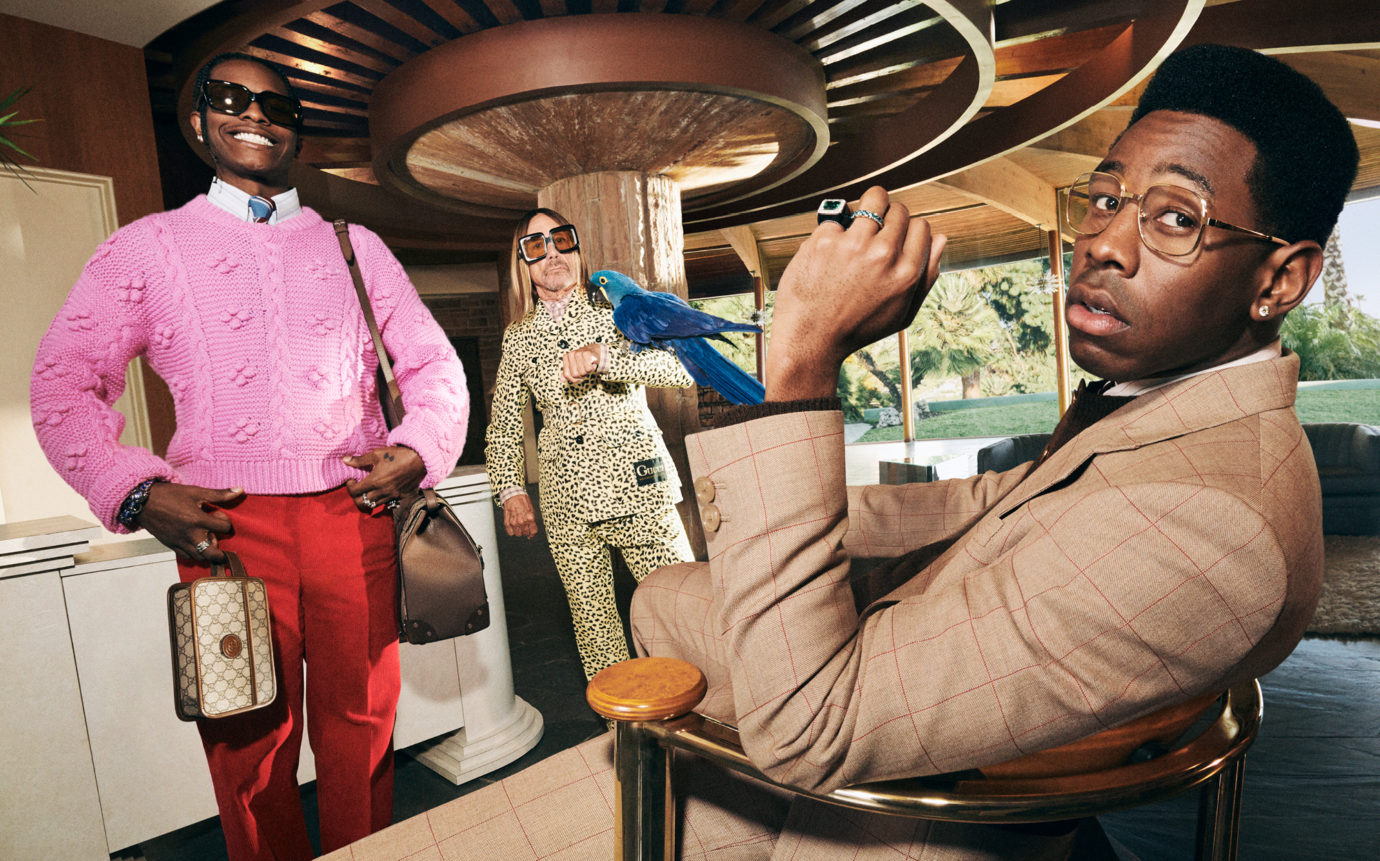 A$AP Rocky, Iggy Pop and Tyler, the Creator hang out in the Hollywood films in Gucci's latest campaign for menswear tailoring
