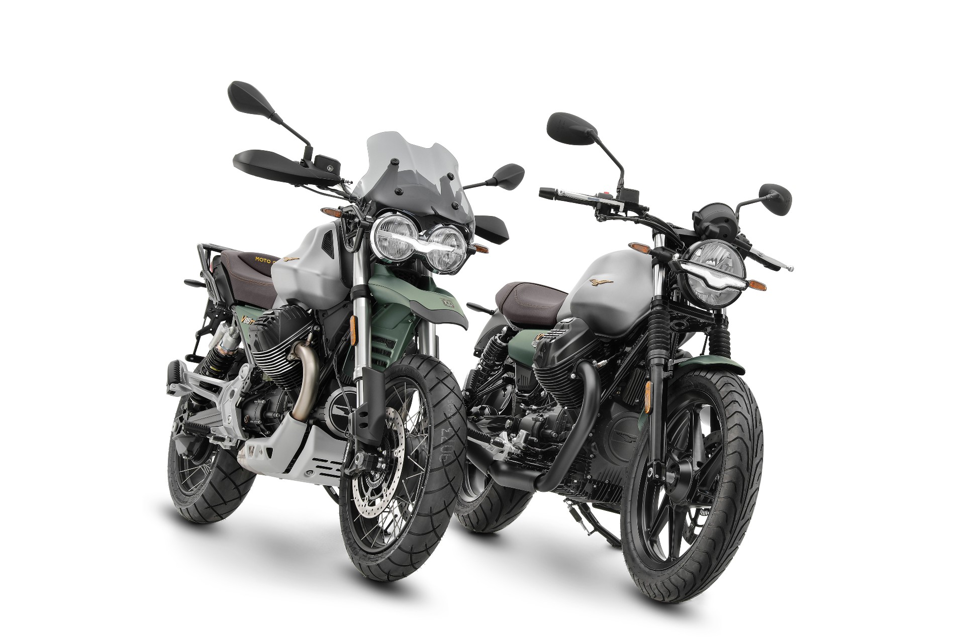 The Moto Guzzi V85 TT Centenario: £11,400 RRP and Moto Guzzi V7 Stone Centenario, £8,200 RRP