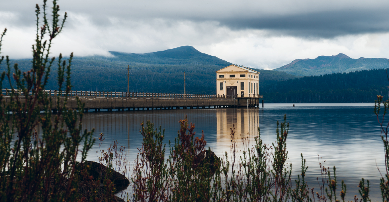 Tasmania’s Pumphouse Point sits on a glacial lake surrounded by forest