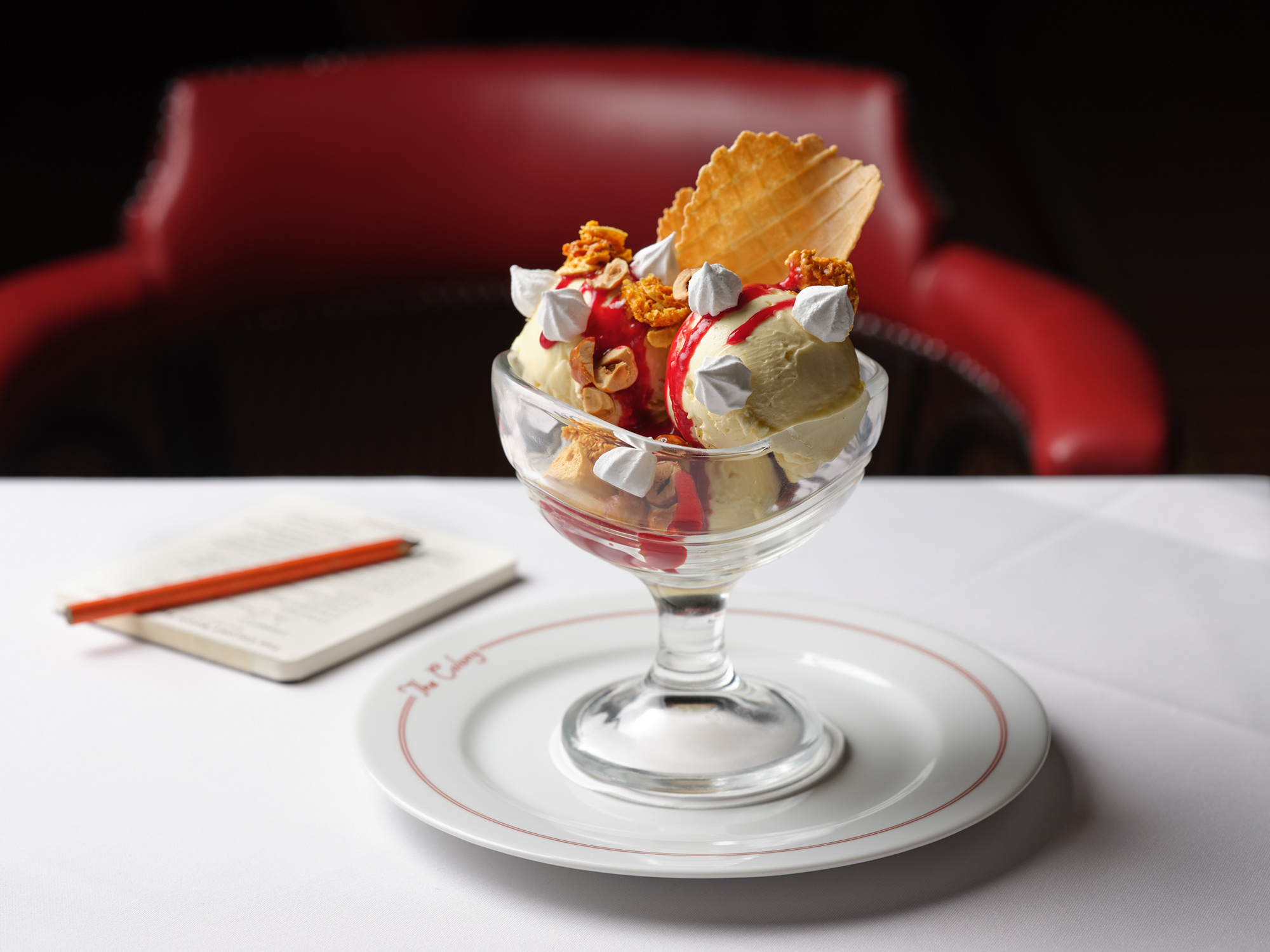 Bespoke sundaes are a highlight of the dessert menu at The Colony Grill Room