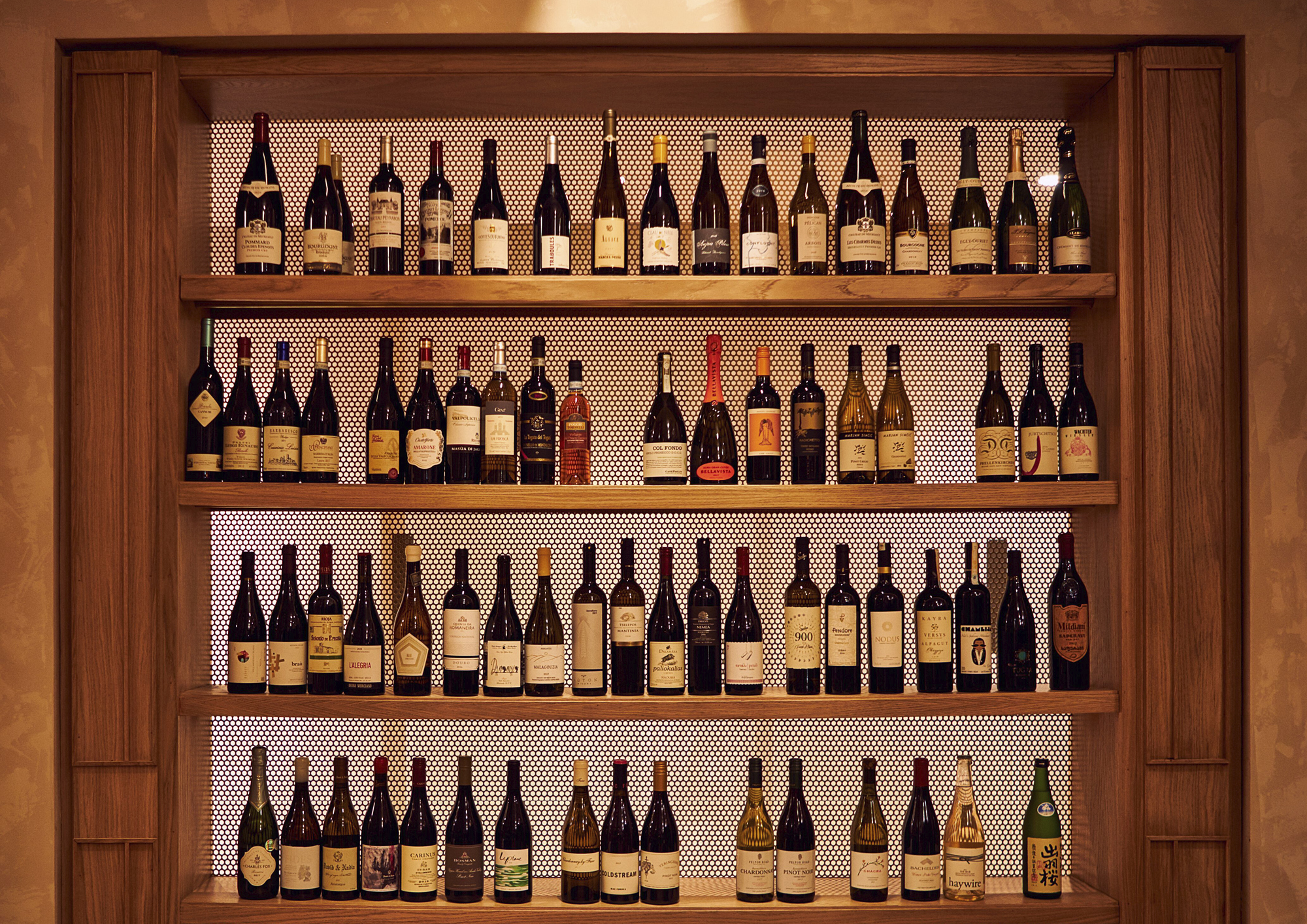 The wall of wine at Trivet, which has one of the most impressive lists in London