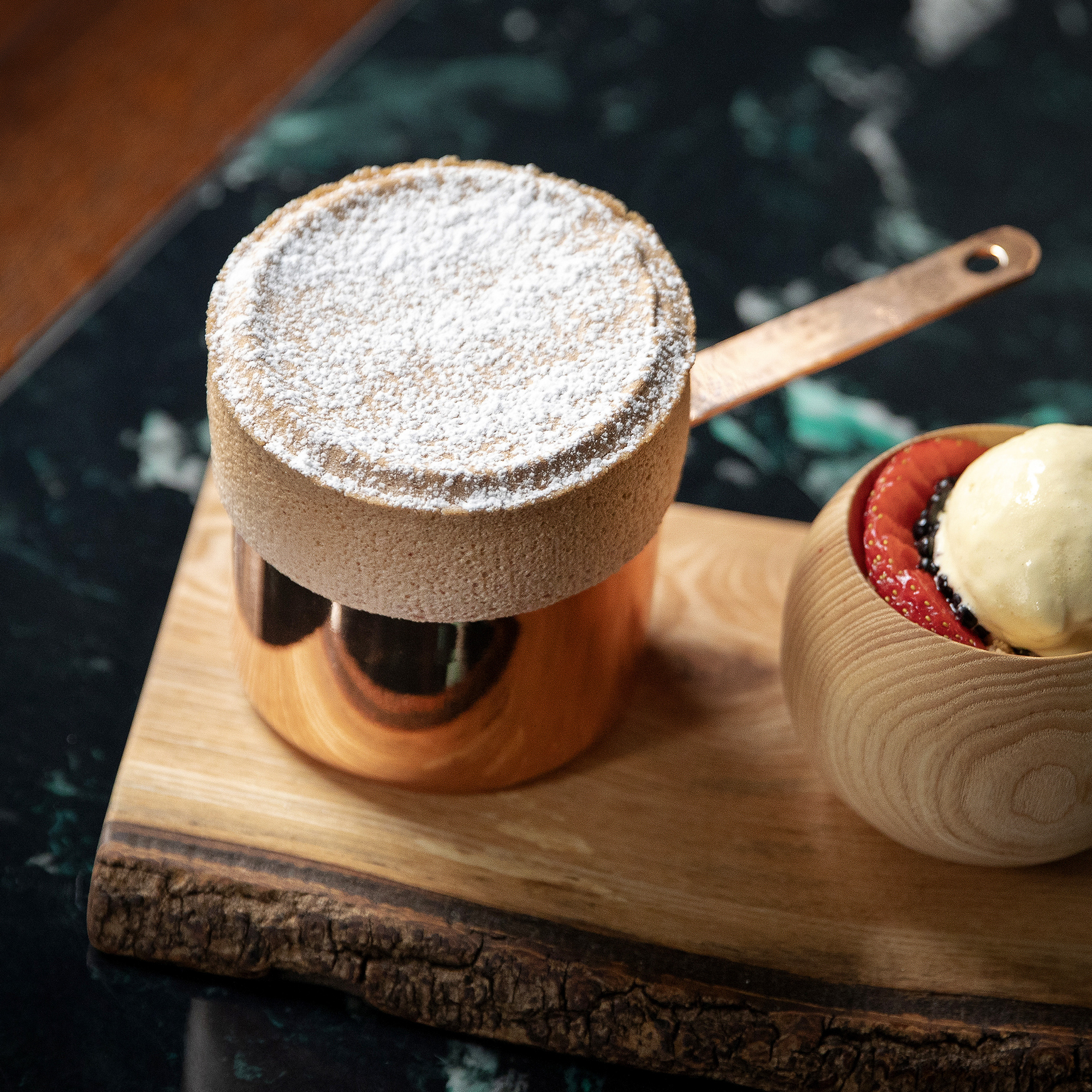 Soufflés are a recurring theme at The Princess of Shoreditch