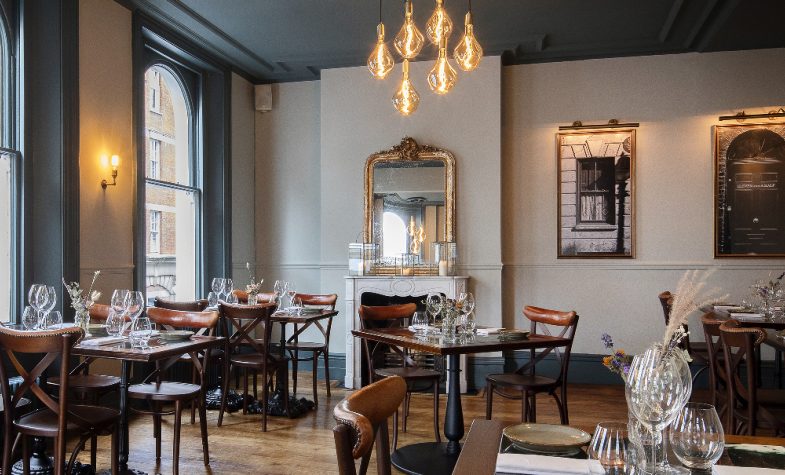 The upstairs dining room at The Princess of Shoreditch