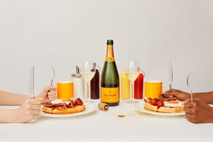 Waffles and champagne are on the menu at the Sunny Side Up Café by Veuve Clicquot