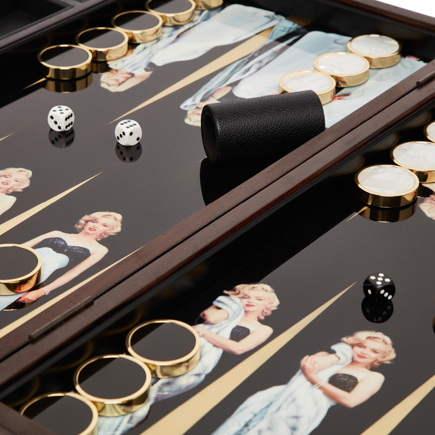 A Marilyn Monroe backgammon set, produced in a limited run of 10