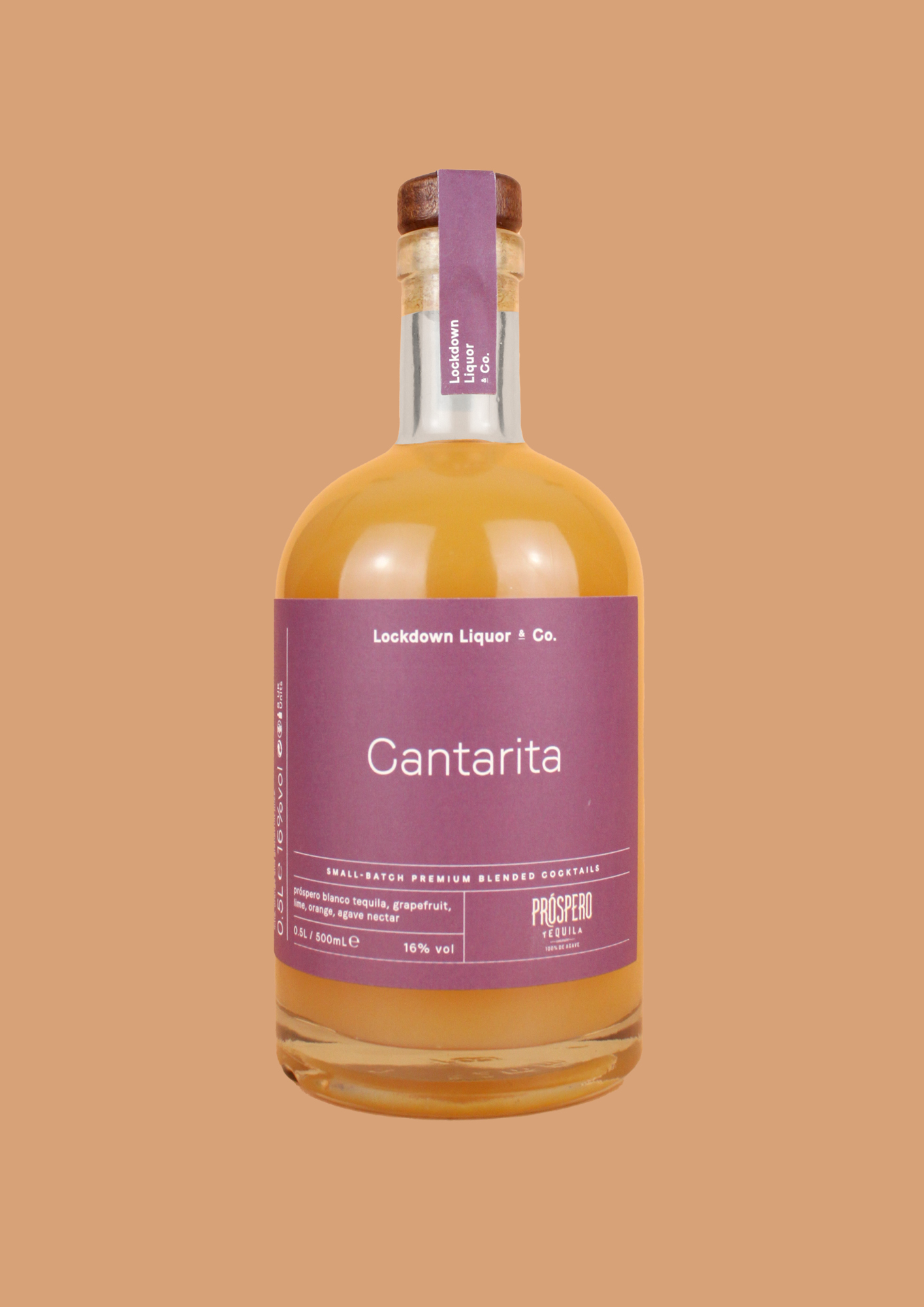 Bottle of Cantarita pre-mixed cocktail