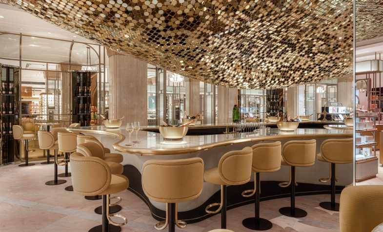 The Sybarite-designed Moët & Chandon Champagne Bar in Harrods