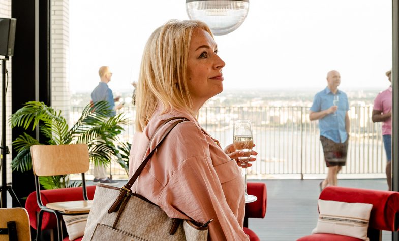 Guests were given the chance to explore the London City Island Penthouse ahead of the talk