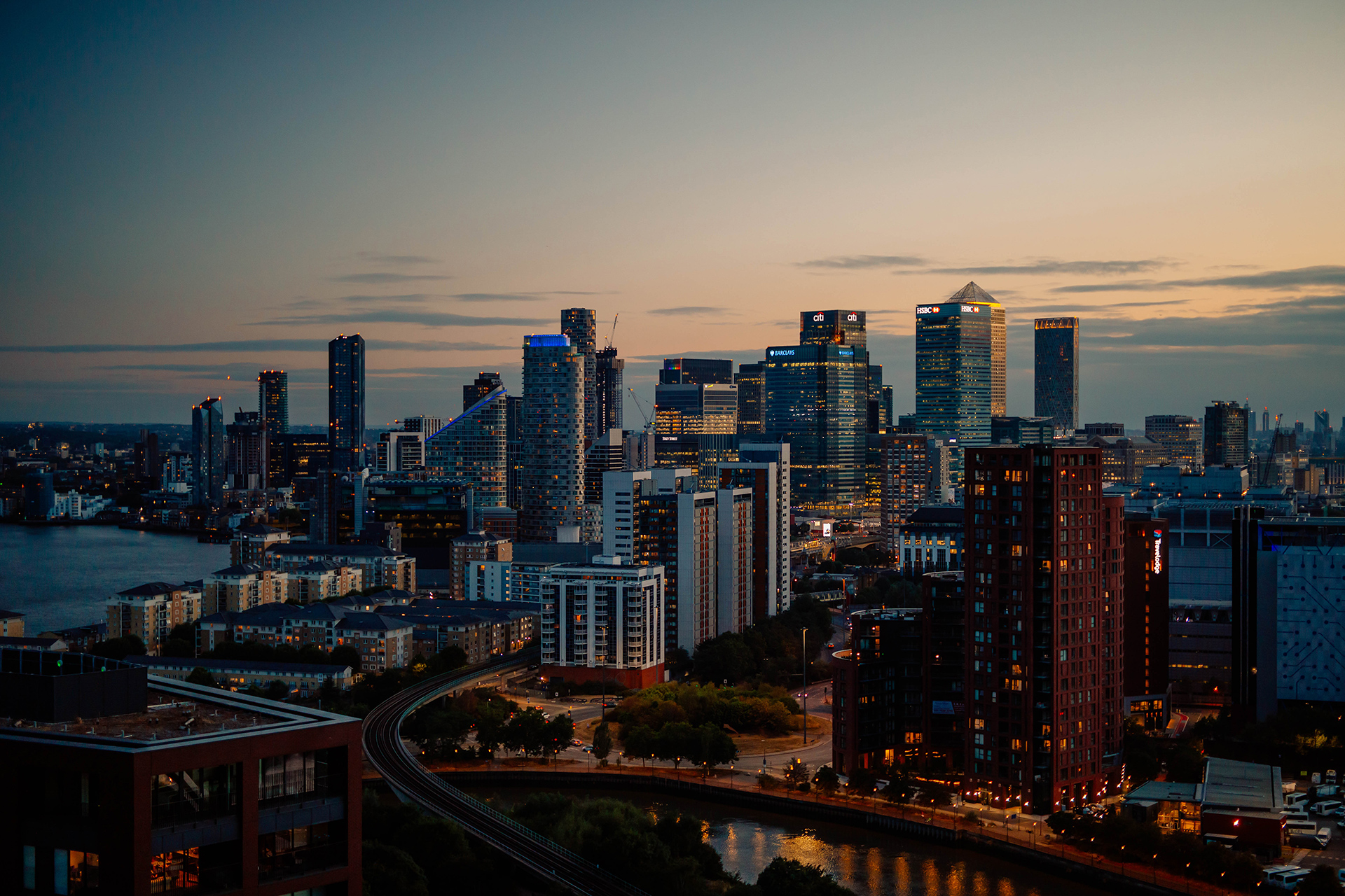 The view from the Penthouse at London City Island