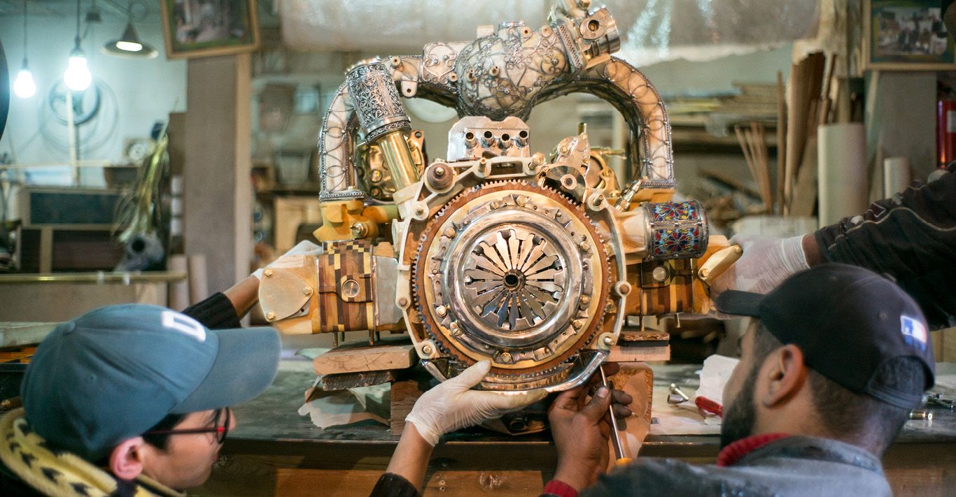 Inside the workshop (photo by Frank Ellenberger)