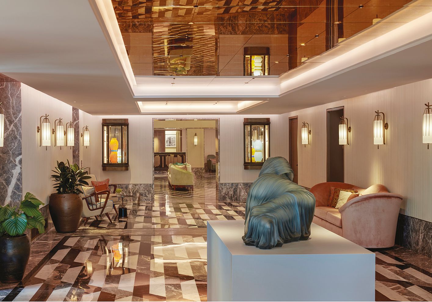 The interior of the modernist gem that is the St Regis hotel