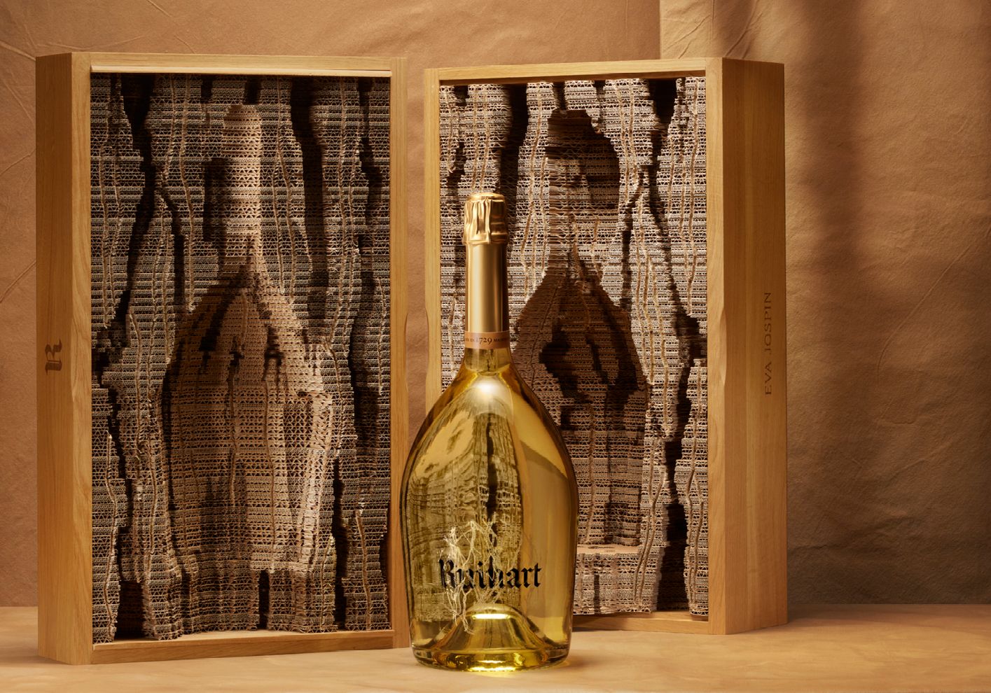 Jospin has created a case for the limited-edition Jeroboam of Ruinart’s Blanc de Blancs