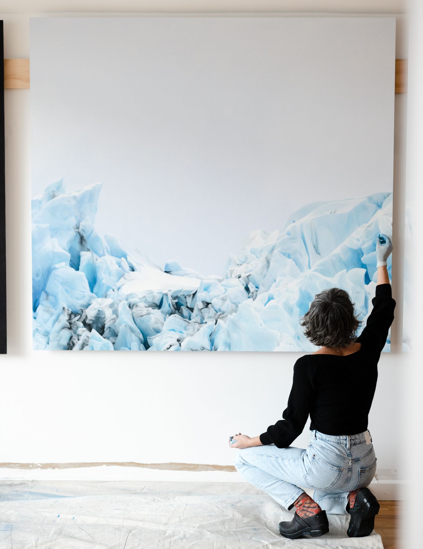 Forman at work in her upstate New York studio