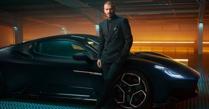 David Beckham and the Maserati MC20 Notte