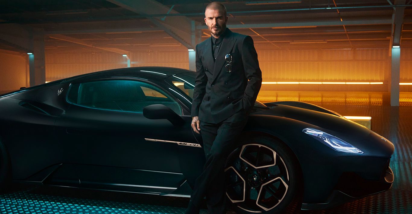 David Beckham and the Maserati MC20 Notte