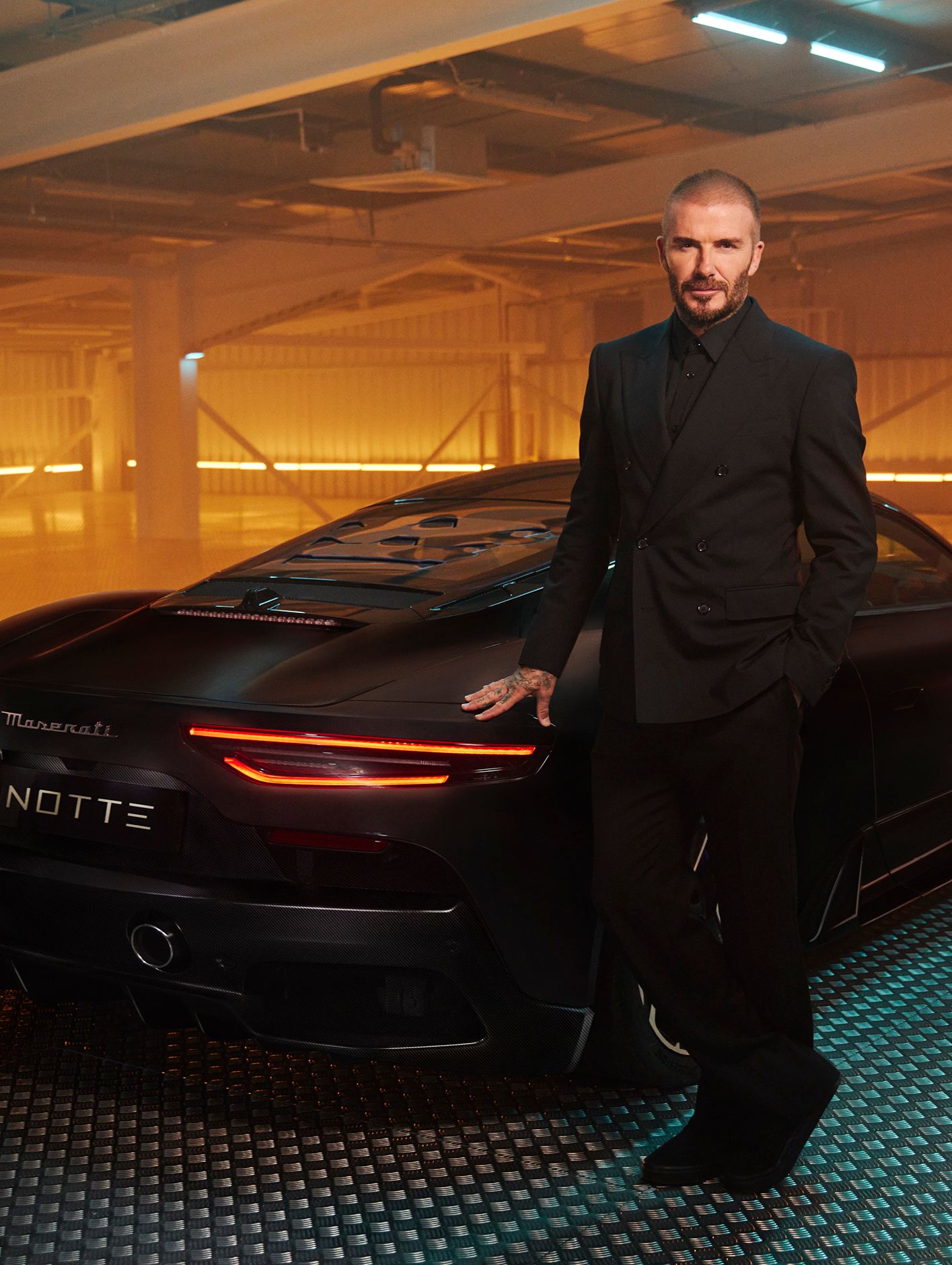 David Beckham, a legend from another sport, has starred in the marketing campaign for the MC20 Notte
