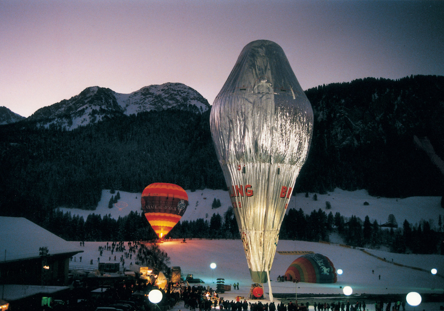 The Breitling Orbiter 3 set off on its record-breaking endeavour from the Swiss municipality of Château-d'Oex