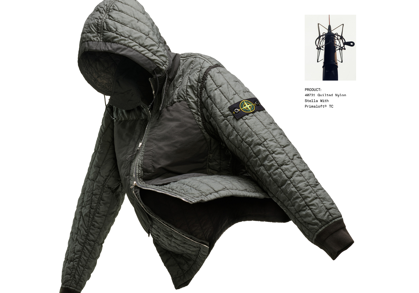 The 40731 quilted nylon Stella with Primaloft®-TC hooded blouson, £960, Stone Island 