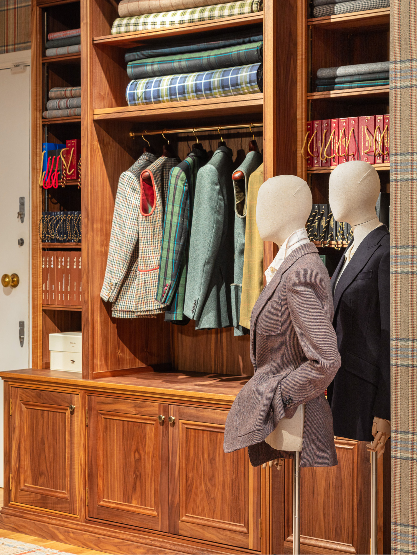 The Huntsman Club provides an excellent opportunity to take time perusing the tailor's classic English designs