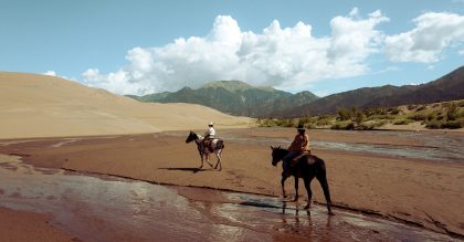 The Zapata Ranch offers rides through the nearby majestic Great Sand Dunes