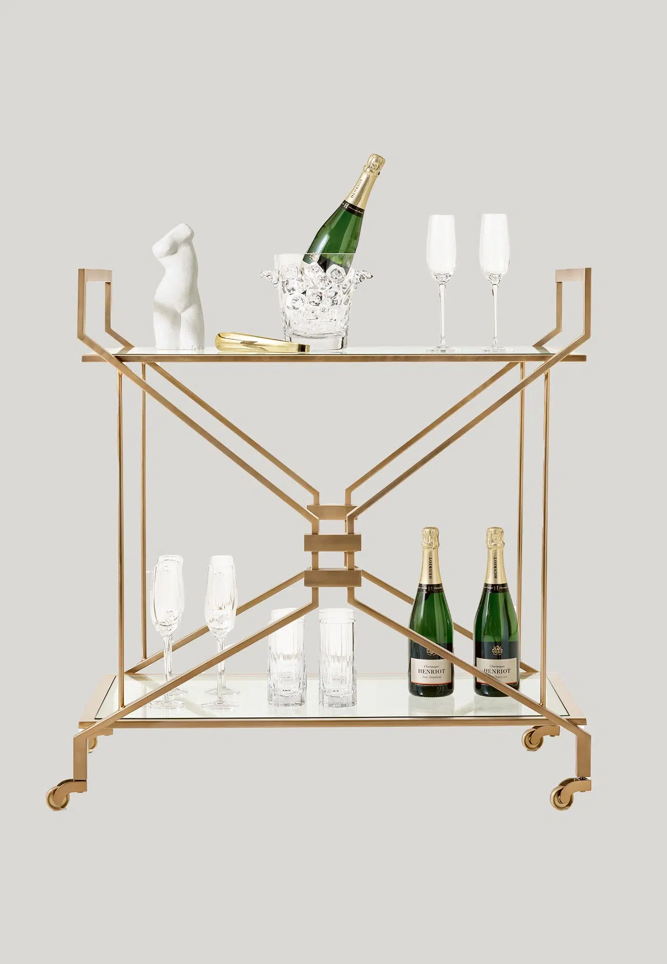 RH INTERIORS CHARLES BAR CART