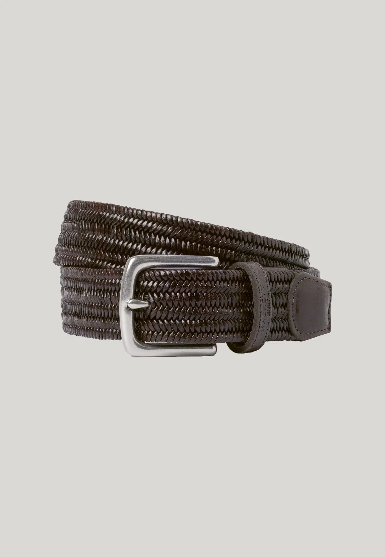 HACKETT LONDON BRAIDED LEATHER BELT