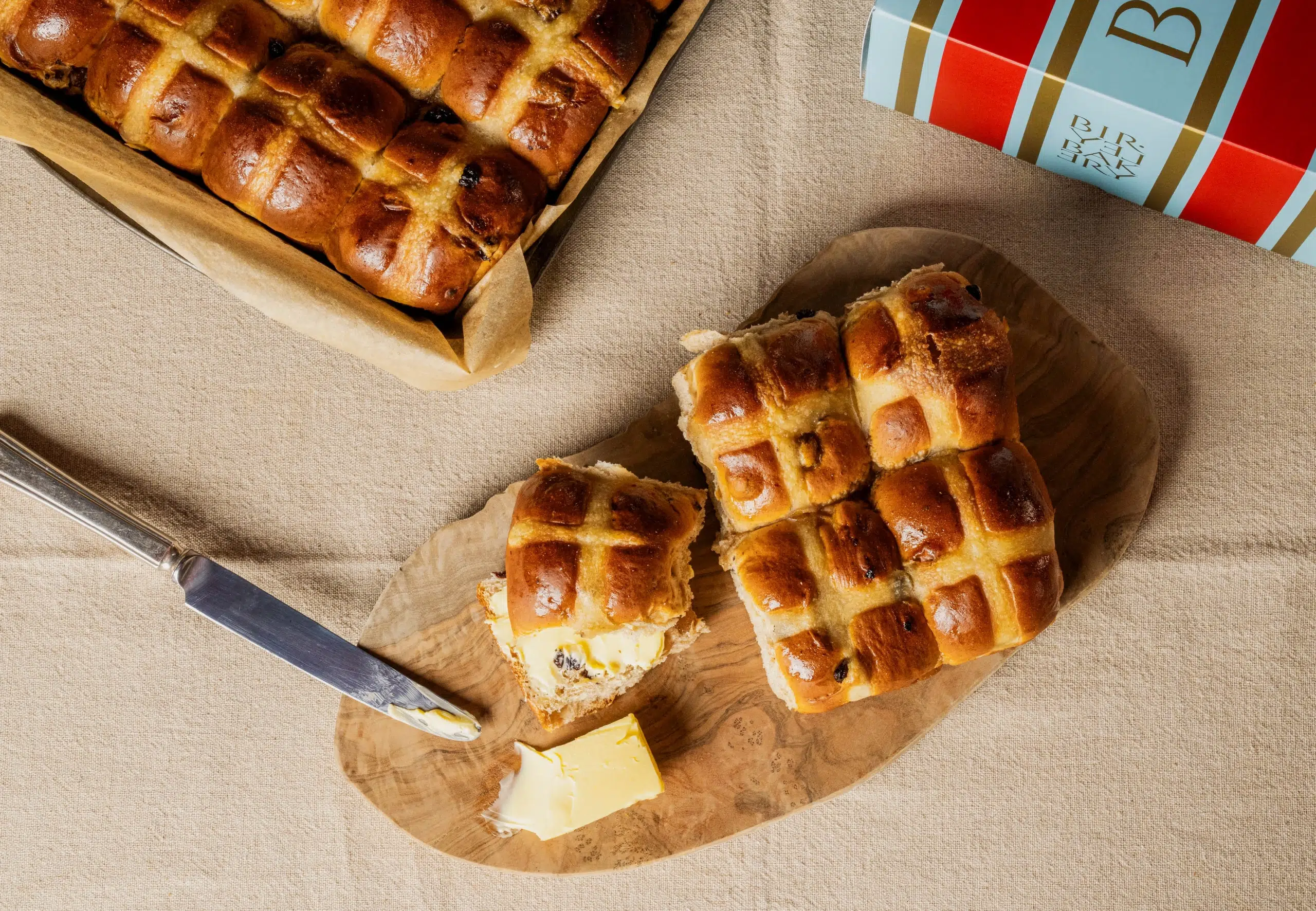 Hot cross bun from Birley Bakery