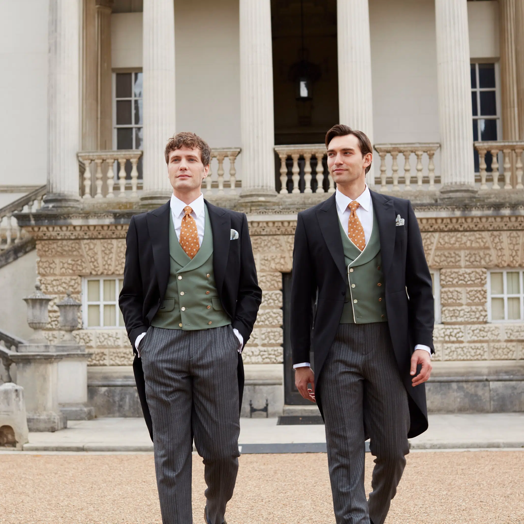 Two men wearing Favourbrook sping/summer 26 suits